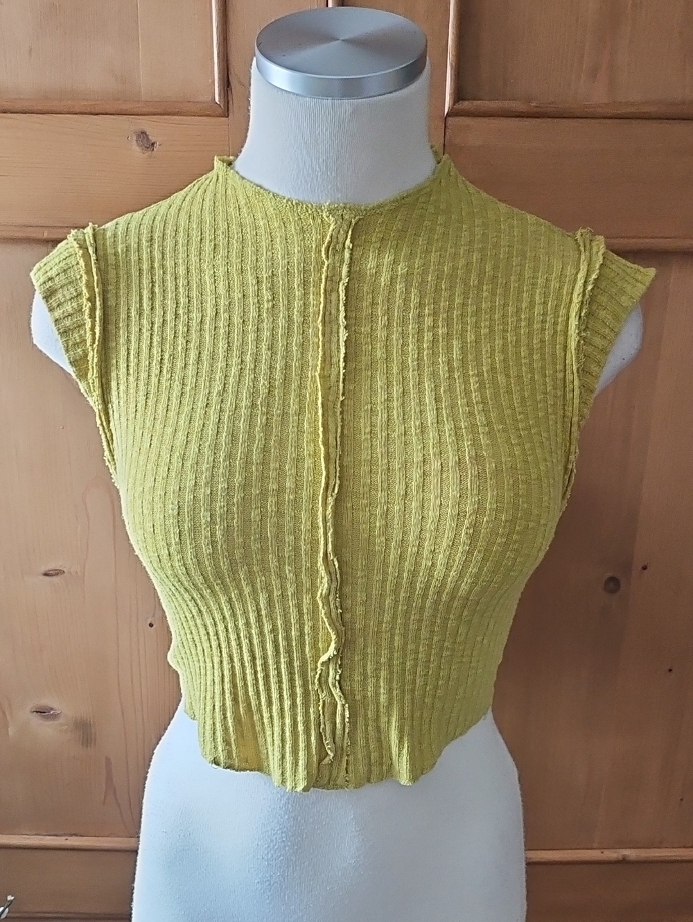 Urban Outfitters Crop Top Chartreuse Size Small